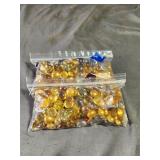 (2)Bags of Flat-Bottomed Glass Gems