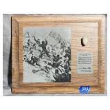 Vintage Wooden Commemorative Civil War Plaque