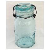Lightning Putnam Aqua 309 Pint Glass Jar