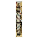 Primitive Wood Barber Shop Post 6ft