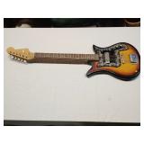 Teisco 6 string electric guitar missing one string