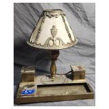 Antique Metal Bankers Style Desk Lamp