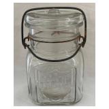 Acme Pint Wire Top Glass Jar