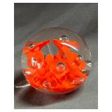 St. Clair Orange Trumpet Flower Paperweight