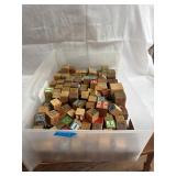 Plastic Drawer of Wood Blocks