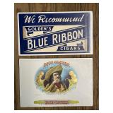 Golden's Blue Ribbon Sign & Dick Custer Label