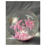 Prestige Art Glass Elwood, IN Glass Paperweight