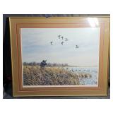 Signed Vintage Duck Hunting Print by Noel Dunn