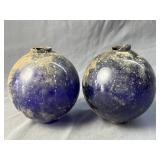 Cobalt Blue Glass Lightning Rod Balls