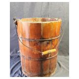 Primitive Wood Ice Cream Bucket 14.5'H×11.5'
