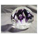Vintage Joe Rice Glass Paperweight 3'H