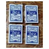 4 Packs of bee #92 club special playing cards from