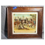 Antique Framed Chromolithograph 18'×16.5'