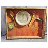 Vintage Wood Box Kitchen Display 22.5'×3'x18'