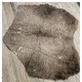 Large Vintage Bison Hide Rug/Wall Hanger 63'×60'