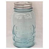 White Crown Mason Quart Glass Jar