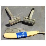 Vintage Razors Including Durham Duplex