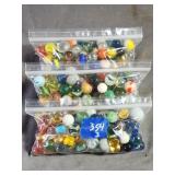 (3) Bags of Marbles