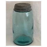 Aqua Quart Mason Shepherd Crook Jar