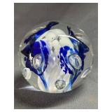 Elwood, IN Art Glass Paperweight