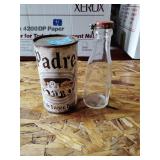 Vintage Padre beer can and glass bottle