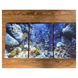 Underwater World 3 Piece Canvas Art Wall