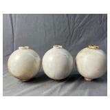 White Milk Glass Lightning Rod Balls