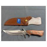 Hunting Knife with Finger Groove Guide 10'