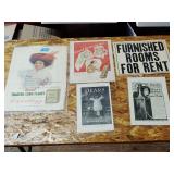 Vintage advertising pieces