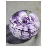 Vintage Joe Rice Glass Paperweight 3'H
