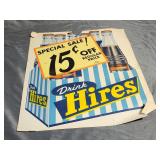 Vintage Hires Advertising 13.5' ×16.5'