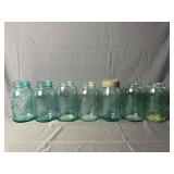 Blue Mason Jars- Ball, Atlas, Mason's Improved