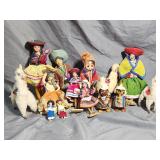(13)Vintage Handmade Dolls 2'-9'