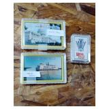 3 Packs of playing cards, 2 regular size one mini