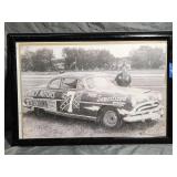 Vintage Race Car Photo Blue Crown Spark Plugs