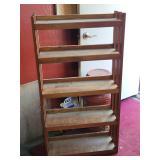 Vintage 5 Tier Wooded Shelf 47.5'H×25'×9'