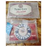 2 Packs of tube city beer bottle labels