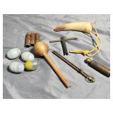 Percussion Capper, Horn, Powder Measure & Misc