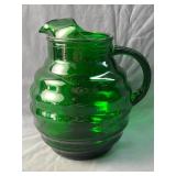 Emerald Green Glass Pitcher
