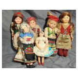 (6)Handmade Vintage Dolls 6.5'-9'