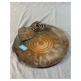 MCM Copper Tray with Leaf Accent 12'