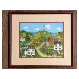 Framed Folk Art Print by Linda Nelson Stocks