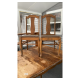 nice set of real wood chairs