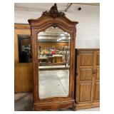 King Louis XV Style Mirrored Armoire 
