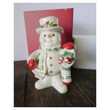 2023 Lenox Snowman w Stocking Figurine with