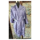 La Fleur Lavender Robe Size Small Vintage 80s