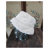 White Fuzzy Bucket Hat