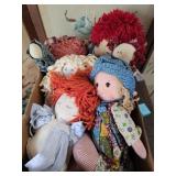 Lot of Rag Dolls Holly Hobbie, Raggedy Anne, etc