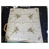 Square Embroidered Pine Cone Pattern Tablecloth