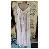Sears Vintage 70s Sheer Nightgown Pink